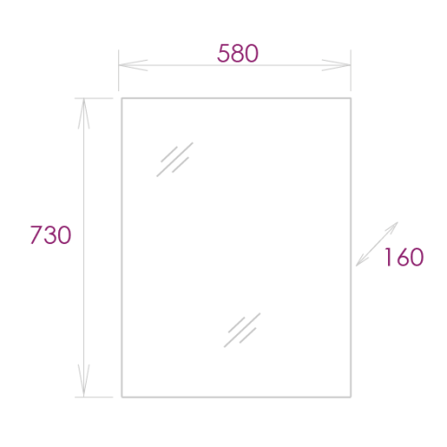 Зеркало-шкаф Onika Венеция 205843 58х16х73 подвесной - фото 3