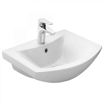 Раковина керамическая Onika Балтика 1WH501701 50х43 накладная цвет белый 1 отверстие под смеситель