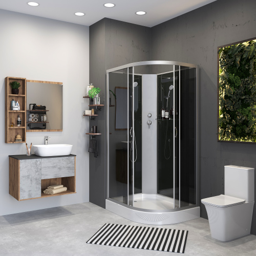 Душевая кабина Niagara Classic 35121433LBK 120х80 асимметричная без крыши ориентация левая - фото 3