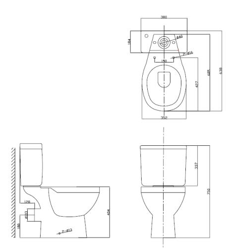 Унитаз напольный с бачком Taliente Elegia Vortex белый с сиденьем микролифт безободковый душевой смыв - фото 5