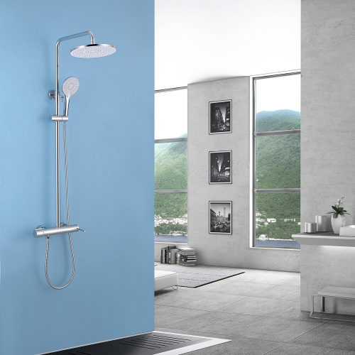 Душевая стойка ABBER AF8816 настенная цвет хром - фото 2