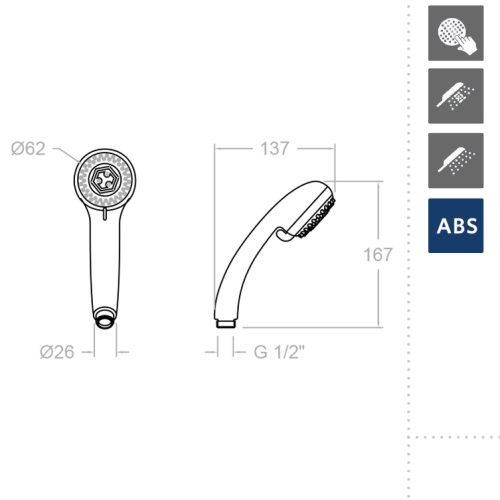 Лейка ручного душа Ramonsoler Hidroterapia 3544 - фото 2