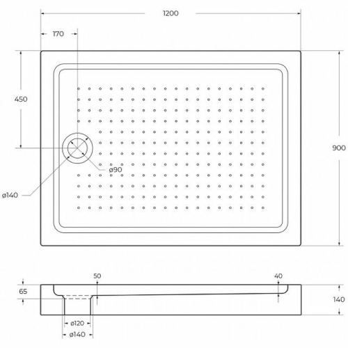 Душевой поддон BelBagno TRAY-BB-AH-120/90-15-W 120х90 акрил белый с ножками - фото 4