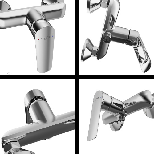 Смеситель для душа Tokito MISAWA TOK-MIS-1016 настенный хром - фото 5