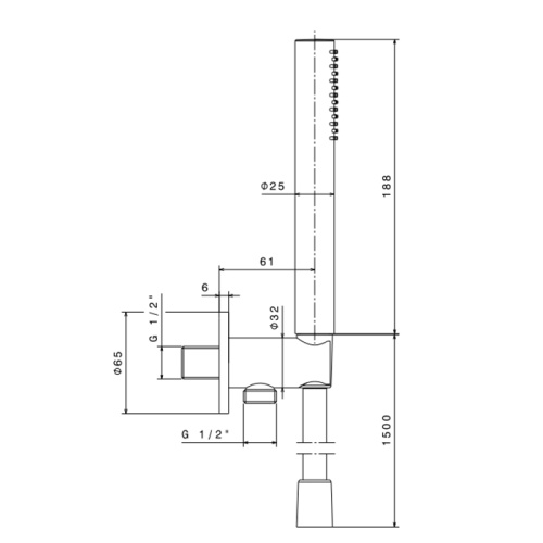 Душевой гарнитур Newform X-Steel 316 69645X.59.064 настенный черный матовый - фото 2