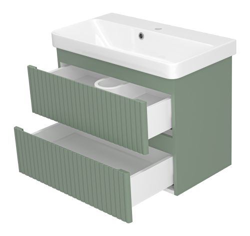 Тумба под раковину Brevita Victory VIC-09070-0802Я 66х37х49 подвесная - фото 4
