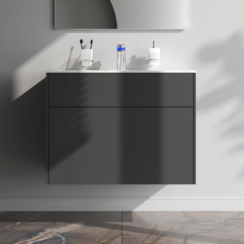 Тумба под раковину Am.Pm Inspire V2.0 M50AFHX0803GM 81х49х60 подвесная цвет графит матовый
