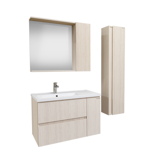 Зеркало-шкаф Grossman Юнит 2080112 80х17х70 подвесной цвет кадена лайт - фото 2