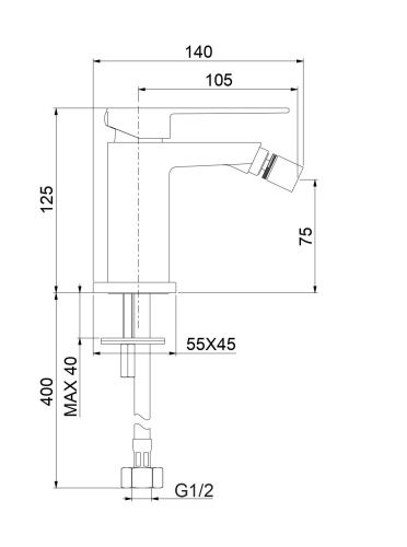 Смеситель Fiore 100BB8536 на биде белый - фото 3
