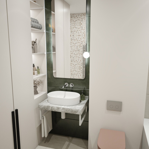 Столешница Teymi Helmi T150207 70х50 подвесная цвет серый - фото 4