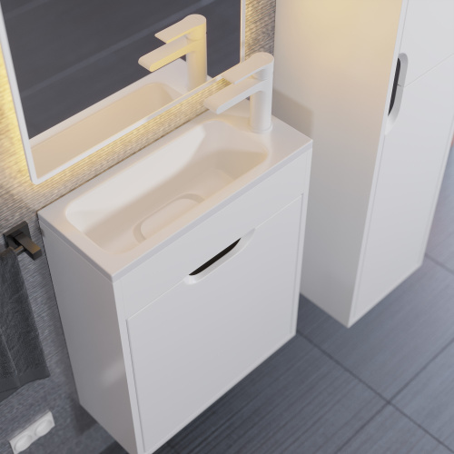 Тумба с раковиной Uperwood UPD Modul 393020555 50х21х62 цвет белый матовый - фото 4