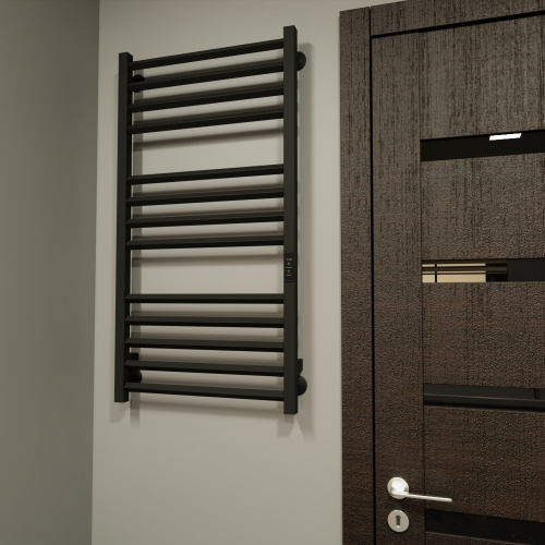 Полотенцесушитель Altasan АрмадаПроф АрмадаПрофР10050ЧМ подвесной 53х101 электрический черный муар - фото 5