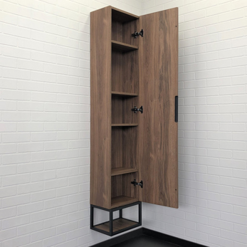 Шкаф-пенал Comforty Порто 00-00009982CF 35х24х170 подвесной цвет дуб темно-коричневый - фото 5