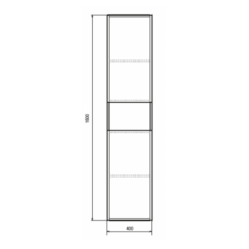 Шкаф-пенал Comforty Бордо 00-00007266CF 40х32х160 подвесной цвет дуб темно-коричневый - фото 2