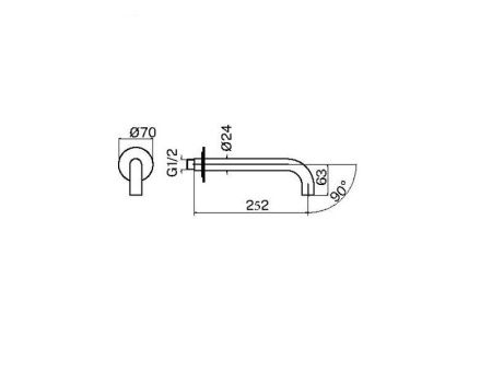 Излив Plumberia Selection Ixo SPT0258CR настенный хром
