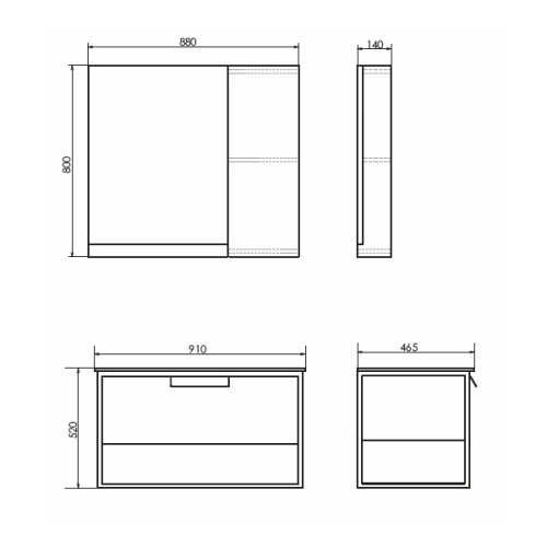 Тумба с раковиной Comforty Бонн 00-00003466CF 91х47х52 подвесная цвет дуб темный - фото 2