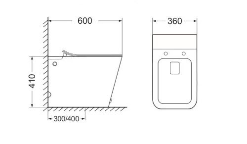 Унитаз приставной SantiLine SL-5033 цвет белый с сиденьем микролифт безободковый смыв воронка-водоворот - фото 2