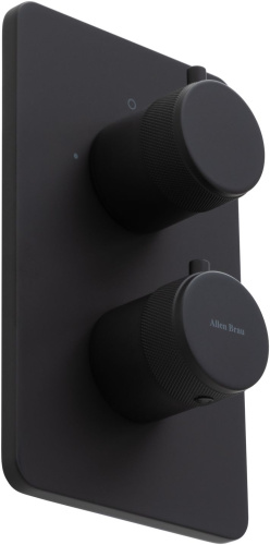 Смеситель для ванны с душем Allen Brau Priority 5.31213-31 встраиваемый в стену черный с термостатом - фото 2