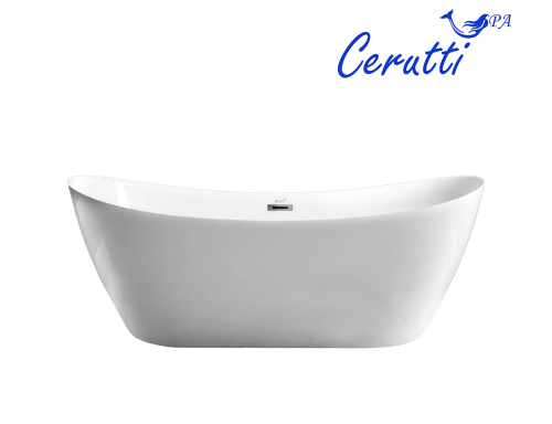 Ванна акриловая Cerutti SPA CT10506 170х74 отдельностоящая овальная с ножками - фото 4