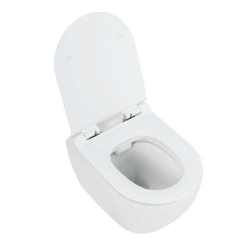 Чаша унитаза подвесная Cezares STYLUS CZR-513-TH-R цвет белый без сиденья безободковая каскадный смыв - фото 2