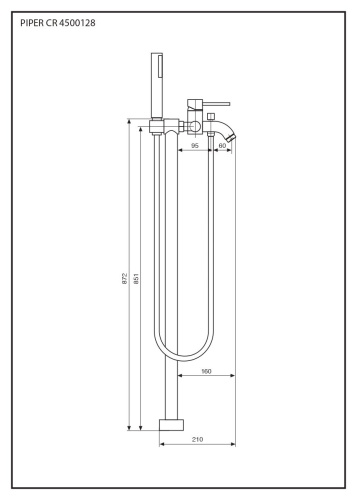 Смесители Emmevi Piper 4500128/CR напольный хром - фото 2