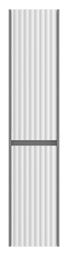 Шкаф-пенал Brevita Balaton BAL-05035-48-2Л 35х34х163 подвесной цвет белый/серый - фото 2