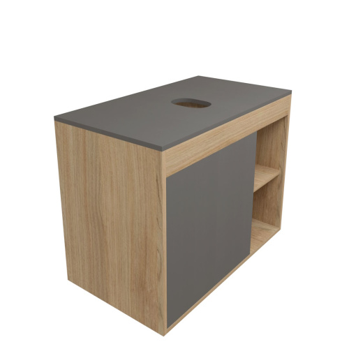 Тумба под раковину Teymi Nura T60534 80х45х62 подвесная цвет дуб/графит - фото 5
