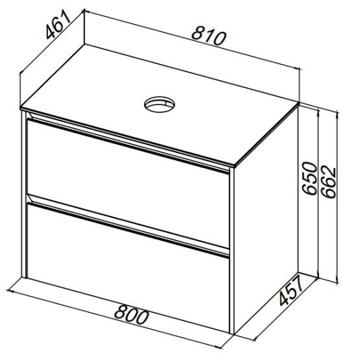 Тумба под раковину Allen Brau Activity 1.34012.PWM 80х46х65 подвесная цвет белый/зеленый - фото 4