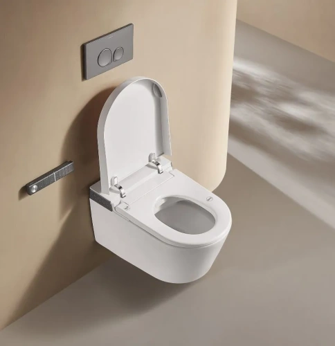 Унитаз-биде подвесной Arrow AKH1051H белый с сиденьем микролифт безободковый каскадный смыв - фото 4