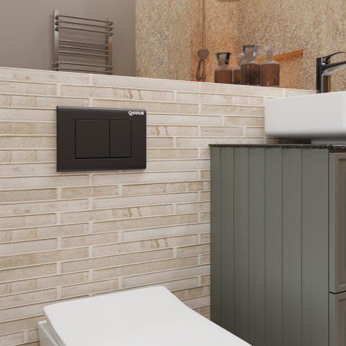 Клавиша смыва механическая CHARUS Minimalista FP.310.DW.01 цвет черный матовый - фото 3