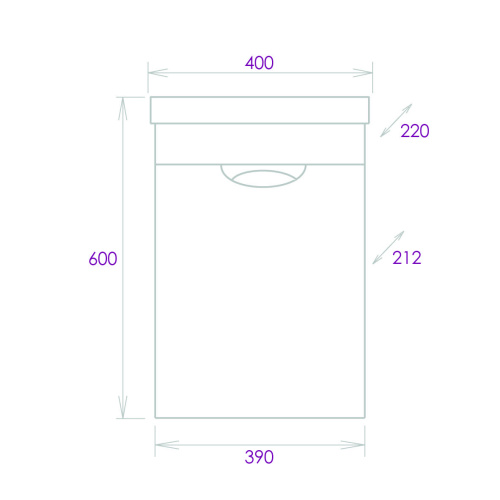 Тумба под раковину Onika Комо 104005 39х21х55 подвесная - фото 3