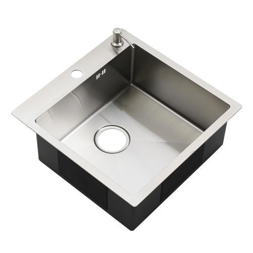 Кухонная мойка Melana ProfLine MLN-R5050H+дозатор 50х50 цвет сатин поверхность матовая - фото 4