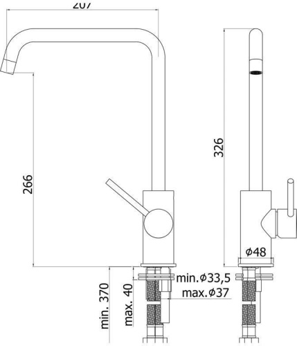 Смеситель для кухни Paffoni Light LIG980CR на мойку хром - фото 2