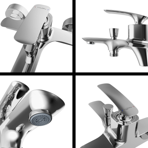 Смеситель для ванны Tokito FUJI TOK-FUJ-1014 настенный хром - фото 5