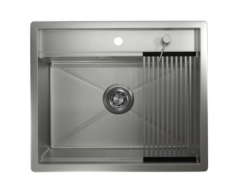 Кухонная мойка Granula Kitchen Space 6051, СТАЛЬ МАТОВАЯ 60х51 цвет сталь матовая поверхность матовая - фото 2