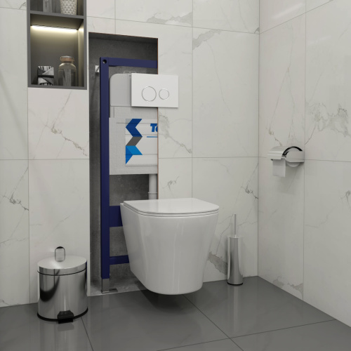 Клавиша смыва механическая Teymi Lina T70106 цвет белый/хром - фото 3