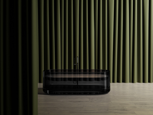 Ванна полиэфирная смола Abber Kristall AT9708Onyx 170х75 отдельностоящая овальная - фото 2