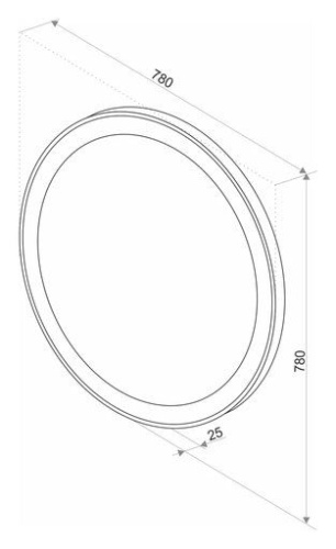 Зеркало в ванную Art&Max BOLZANO AM-Boz-780-DS-F-X3 78х78 - фото 3
