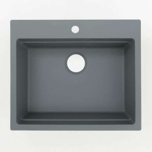 Кухонная мойка Grandex Aqua 500502 60х51 цвет серый поверхность матовая - фото 4