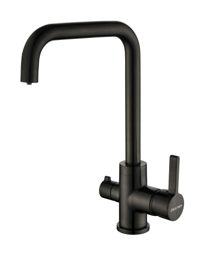 Смеситель для кухни Paulmark LOGAS Lo213021-GM на раковину воронёная сталь