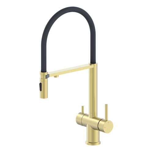 Смеситель для кухни AltroBagno Flusso AltroBagnoFlusso050202BG на мойку золото - фото 2