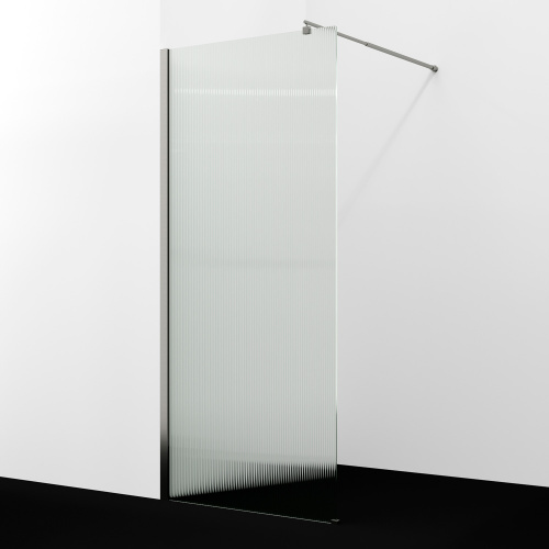 Душевая перегородка WasserKRAFT Rur 30W 30W46BN-FL 110х200 стекло рифленое профиль никель - фото 2