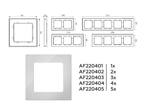 Рамка двухместная Ambrella Volt Techno (Тецхно) AF220402 - фото 4