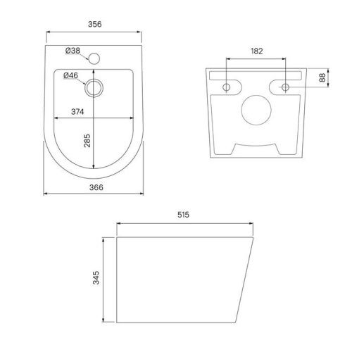 Унитаз подвесной IDDIS Calipso CALR3BMi73 черный матовый с сиденьем микролифт безободковый каскадный смыв - фото 2