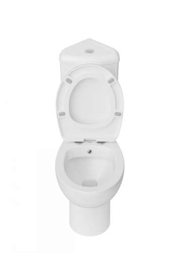 Чаша унитаза напольная Creavit Corner SD310-00CB00E-0000 цвет белый без бачка без сиденья душевой смыв - фото 3