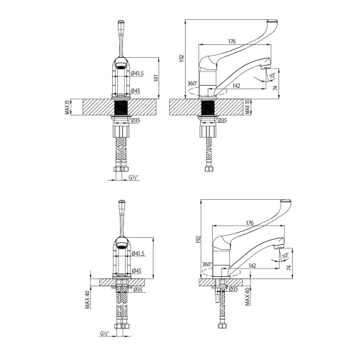 Смеситель LeMark Project LM4637C на раковину хром - фото 2