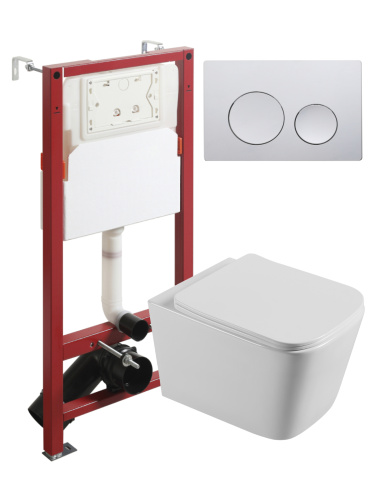 Комплект унитаз с инсталляцией и клавишей смыва Agger ATI04100+APB100 - фото 2