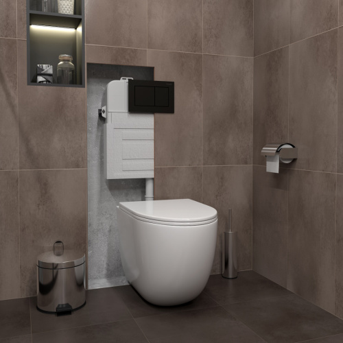 Клавиша смыва механическая Teymi Aina T70013BM цвет черный - фото 3