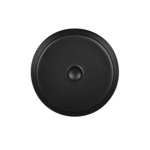 Раковина из сантехнического фарфора Vincea VBS-316MB 41х41 накладная цвет черный матовый без отверстий под смеситель - фото 2