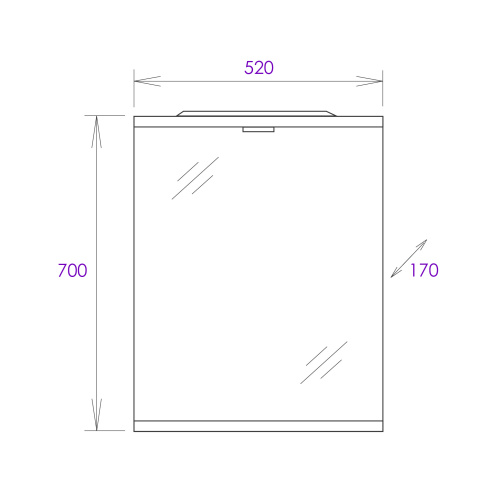 Зеркало в ванную Onika Омега 205206 52х70 цвет белый - фото 4